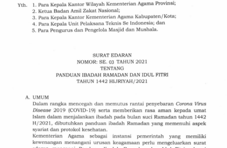 Download Panduan Ramadhan dan Idul Fitri 1442 H Tahun 2021