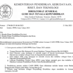 Surat Edaran GTK Kemendikbudristek tentang Seleksi PPPK Guru 2021