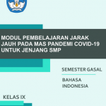 Modul PJJ Bahasa Indonesia Kelas 9 SMP Semester Gasal Tahun Pelajaran 2021/2022