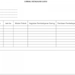 Download Format Jurnal Mengajar Daring Tahun Pelajaran 2021/2022