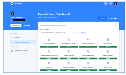 Gambar 11. Halaman Pemutakhiran Data Mandiri yang Sudah Dimutakhirkan