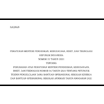 Permendikbudristek Nomor 31 Tahun 2021 tentang Perubahan Juknis BOS Kinerja dan BOS Afirmasi