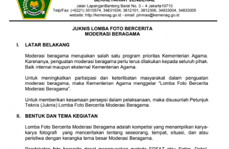 Download Juknis Lomba Foto Bercerita Moderasi Beragama Kemenag