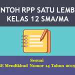 Contoh RPP Satu Lembar Al-Qur'an Hadist Kelas 12 SMA MA Tahun 2021 2022