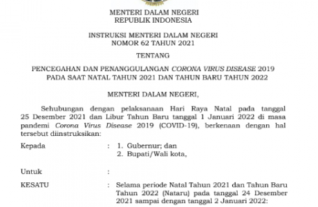 Pencegahan Covid-19 Saat Natal 2021 dan Tahun Baru 2022