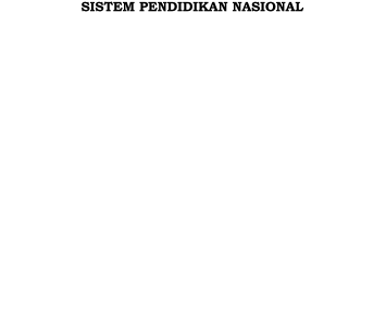 Naskah Akademik RUU tentang Sistem Pendidikan Nasional 