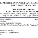 Pengumuman Daftar Lulus Tahap 1 Kepala Sekolah PSP Angkatan III 