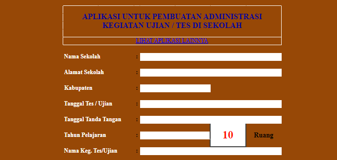 Panduan Aplikasi Administrasi Tes Dan Ujian Sekolah SD SMP SMA Format Excel