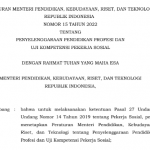 Penyelenggaraan Pendidikan Profesi dan Uji Kompetensi Pekerja Sosial