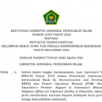 Petunjuk Teknis Bantuan KKG dan Tendik Madrasah Tahun 2022