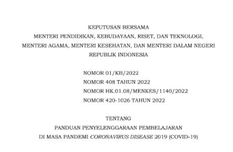 Panduan Pembelajaran Masa Pandemi Covid-19 Tahun 2022