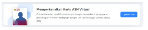 Gambar 4 Tampilan Update Foto pada SubMenu Kartu ASN Virtual