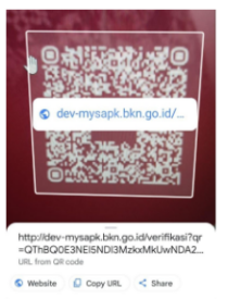 Gambar 9 Tampilan link saat scan QR Code