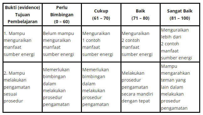 Contoh Pengolahan Hasil Asesmen Pada Kurikulum Merdeka