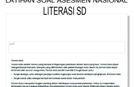 Latihan Soal ANBK AKM Literasi SD MI 2022 (Bagian 2)