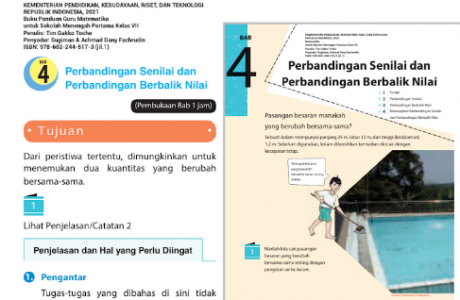 Perangkat Ajar Matematika SMP Materi Perbandingan Senilai dan Berbalik Nilai