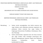 Permendikbudristek Nomor 28 Tahun 2022 : Organisasi dan Tata Kerja Museum dan Cagar Budaya