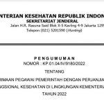 Pengumuman Seleksi PPPK JF Kesehatan Kementerian Kesehatan 2022