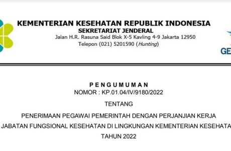 Pengumuman Seleksi PPPK JF Kesehatan Kementerian Kesehatan 2022