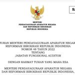 Download PermenPANRB Nomor 48 Tahun 2022 tentang Jabatan Fungsional Auditor