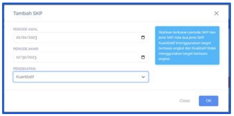 Form setting Periode SKP