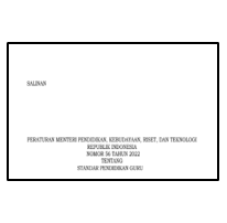 Permendikbudristek Nomor 56 Tahun 2022 tentang Standar Pendidikan Guru