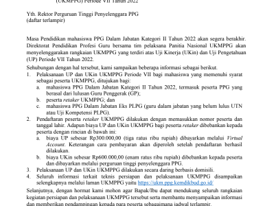 Persiapan dan Pelaksanaan UKMPPG Periode VII Tahun 2022