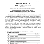 Pengumuman Seleksi PPPK Tenaga Teknis Kementerian ESDM Tahun 2022