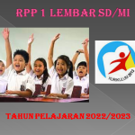 Contoh RPP 1 Lembar Kelas 6 SD MI Tahun Pelajaran 2022/2023