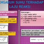 Pengaruh Suhu Terhadap Laju Reaksi Beserta Contoh Soalnya