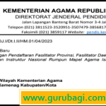 SE Perpanjangan Pendaftaran Fasilitator dan Instruktur Nasional Rumpun Mapel Agama Islam, RA, dan Bahasa Arab