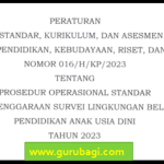 Prosedur Operasional Standar Survei Lingkungan Belajar PAUD  2023