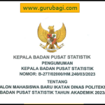 Penerimaan Mahasiswa Politeknik Statistika STIS BPS Tahun 2023