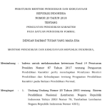 Permendikbud Nomor 20 Tahun 2018 : Penguatan Pendidikan Karakter pada Pendidikan Formal