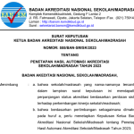 Penetapan Hasil Automasi Akreditasi Sekolah/Madrasah 2023