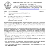 Surat Edaran Pelaksanaan seleksi LDBI Tingkat Provinsi Tahun 2023