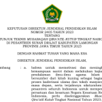 Petunjuk Teknis Musabaqah Qira’atil Kutub Tingkat Nasional MQKN 2023