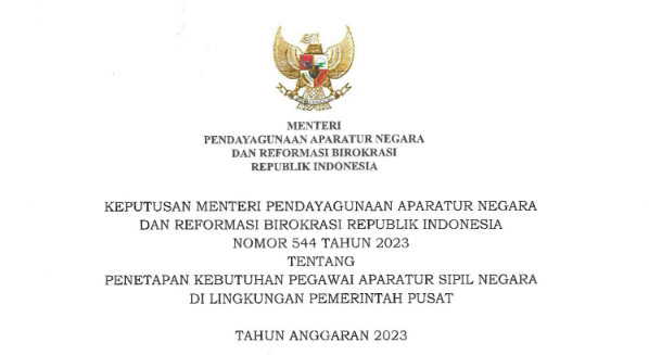 Rincian Formasi Kebutuhan ASN Mahkamah Agung TA 2023