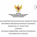 Standar Kompetensi Jabatan Fungsional Penjamin Mutu Produk