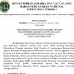 Rincian Formasi CASN PPPK Kementerian ATR/BPN 2023