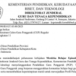 Edaran Rekrutmen Calon Guru Penggerak (CGP) Reguler Angkatan 11