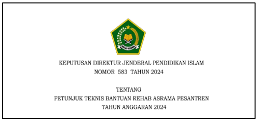 Petunjuk Teknis Bantuan Rehab Asrama Pesantren 2024