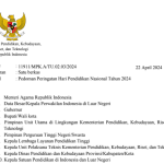 Surat Edaran Pedoman Peringatan Hari Pendidikan Nasional Tahun 2024