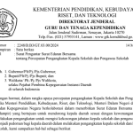 Edaran Percepatan Pengangkatan Kepala Sekolah dan Pengawas Sekolah