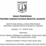 Petunjuk Teknis PPDB Bersama Tahun 2024 Provinsi DKI Jakarta