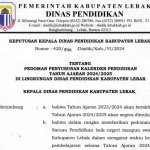 Kalender Pendidikan Kabupaten Lebak TA 2024/2025