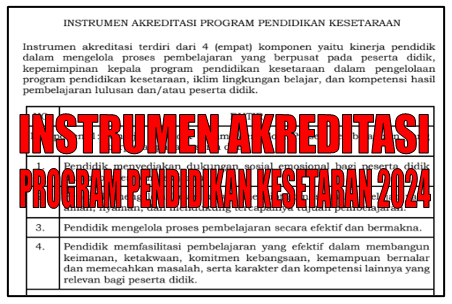 Instrumen Akreditasi Tahun 2024 Program Pendidikan Kesetaraan