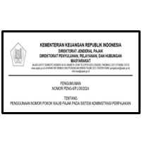 Pengumuman tentang Penggunaan Nomor Pokok Wajib Pajak (NPWP) pada Sistem Administrasi Perpajakan.