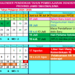 Kalender Pendidikan Tahun Ajaran 2024/2025 SMA SMALB MA Provinsi Jambi