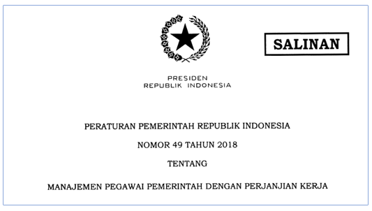 Peraturan Pemerintah (PP) Nomor 49 Tahun 2018 tentang Manajemen PPPK